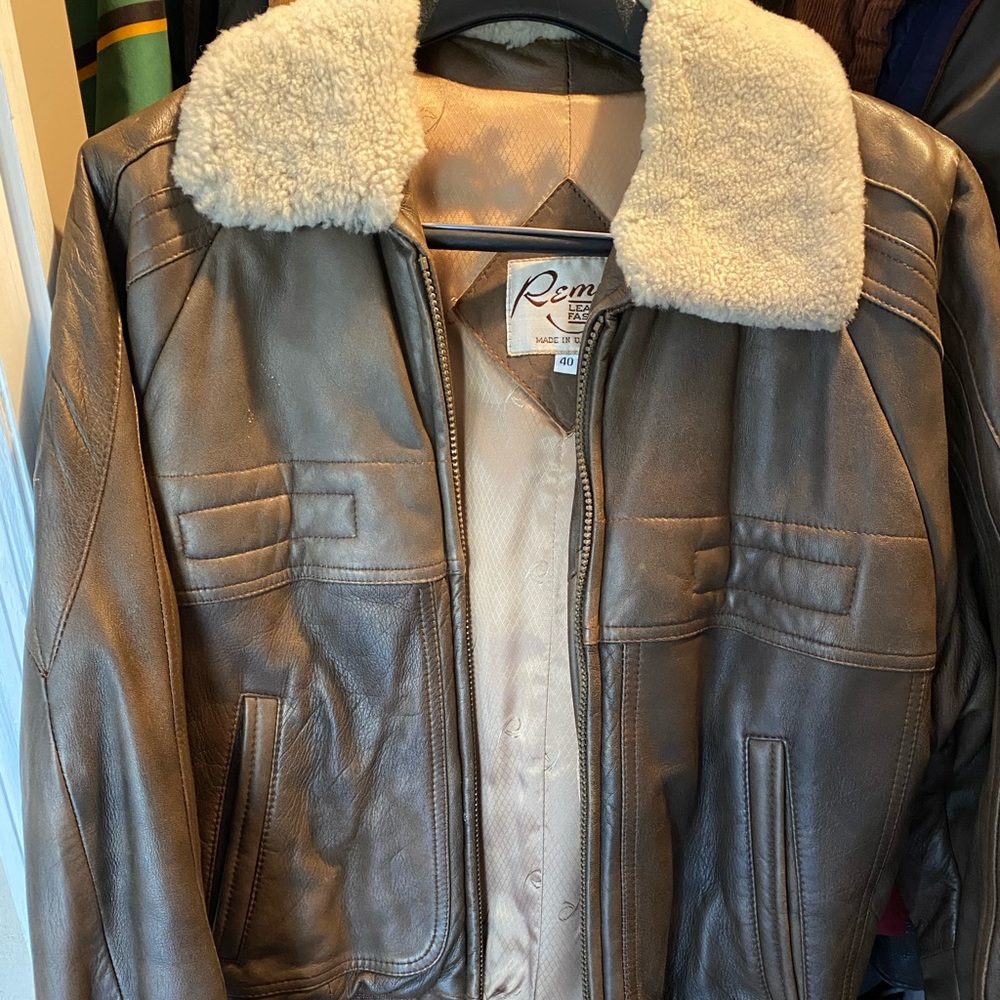 Men’s Leather Bomber Jacker